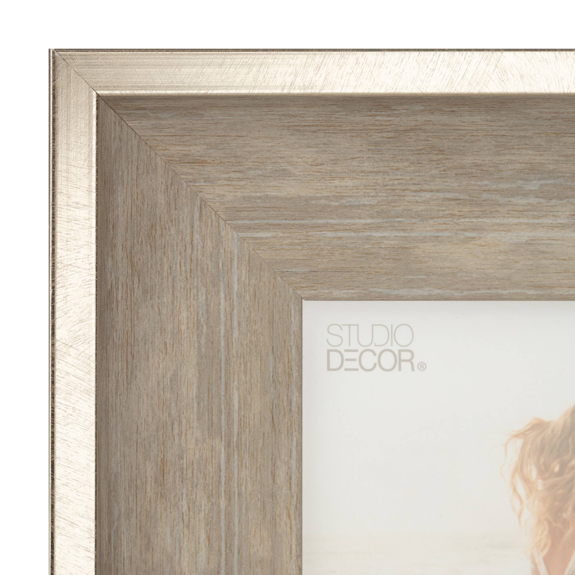 Expressions™ Metallic Edge Champagne Woodgrain Frame by Studio Décor